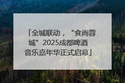 全城联动，“食尚蓉城”2025成都啤酒音乐嘉年华正式启幕