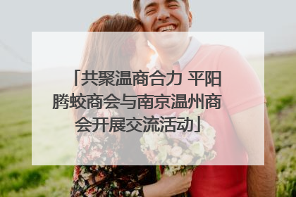 共聚温商合力 平阳腾蛟商会与南京温州商会开展交流活动