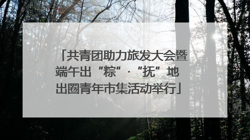 共青团助力旅发大会暨端午出“粽”·“抚”地出圈青年市集活动举行