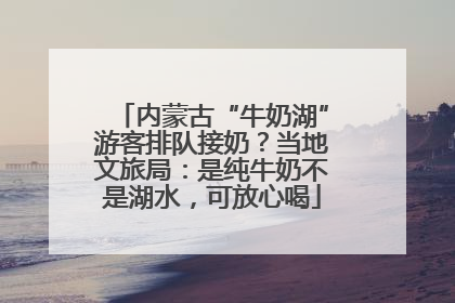 内蒙古“牛奶湖”游客排队接奶？当地文旅局：是纯牛奶不是湖水，可放心喝