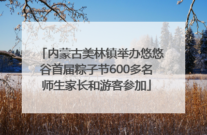 内蒙古美林镇举办悠悠谷首届粽子节600多名师生家长和游客参加
