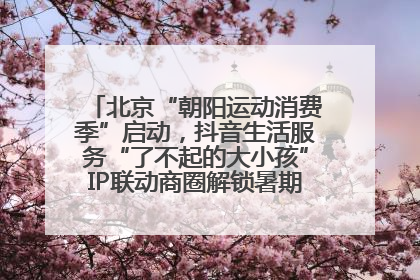 北京“朝阳运动消费季”启动，抖音生活服务“了不起的大小孩”IP联动商圈解锁暑期亲子消费新场景