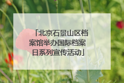 北京石景山区档案馆举办国际档案日系列宣传活动