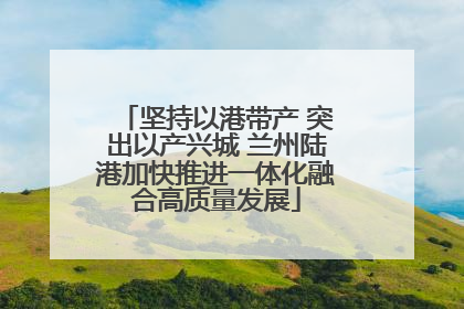 坚持以港带产 突出以产兴城 兰州陆港加快推进一体化融合高质量发展