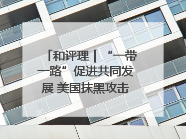 和评理｜“一带一路”促进共同发展 美国抹黑攻击酸味十足
