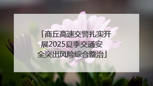 商丘高速交警扎实开展2025夏季交通安全突出风险综合整治