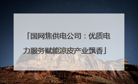 国网焦供电公司：优质电力服务赋能凉皮产业飘香