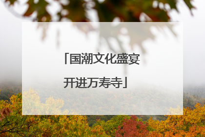 国潮文化盛宴开进万寿寺