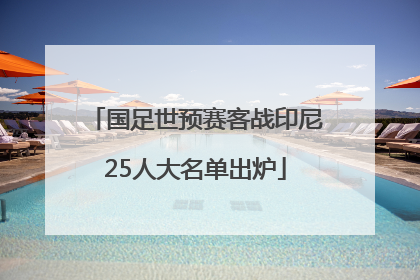 国足世预赛客战印尼25人大名单出炉
