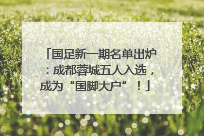 国足新一期名单出炉：成都蓉城五人入选，成为“国脚大户”！