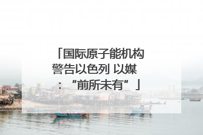 国际原子能机构警告以色列 以媒：“前所未有”