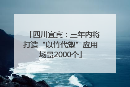 四川宜宾：三年内将打造“以竹代塑”应用场景2000个