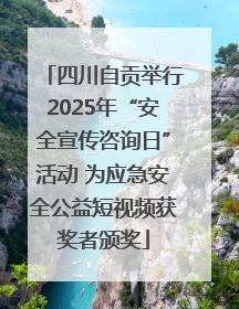 四川自贡举行2025年“安全宣传咨询日”活动 为应急安全公益短视频获奖者颁奖