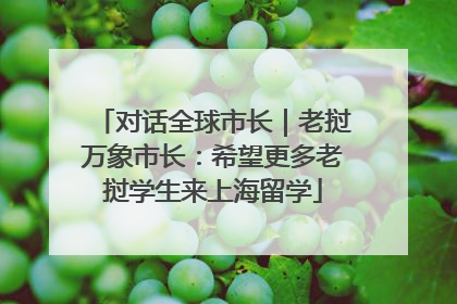 对话全球市长｜老挝万象市长：希望更多老挝学生来上海留学