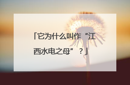 它为什么叫作“江西水电之母”？