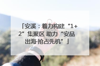安溪：着力构建“1+2”集聚区 助力“安品出海·抢占先机”