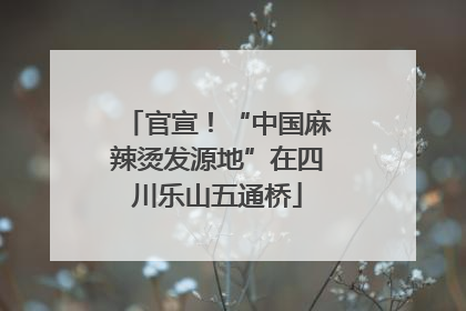 官宣！“中国麻辣烫发源地”在四川乐山五通桥
