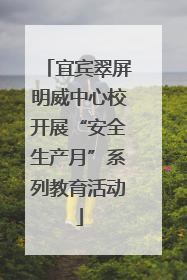 宜宾翠屏明威中心校开展“安全生产月”系列教育活动