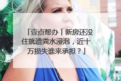 壹点帮办丨新房还没住就遭粪水浸泡，近十万损失谁来承担？