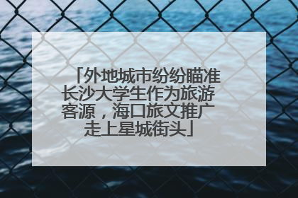 外地城市纷纷瞄准长沙大学生作为旅游客源，海口旅文推广走上星城街头
