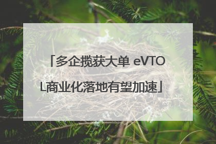 多企揽获大单 eVTOL商业化落地有望加速
