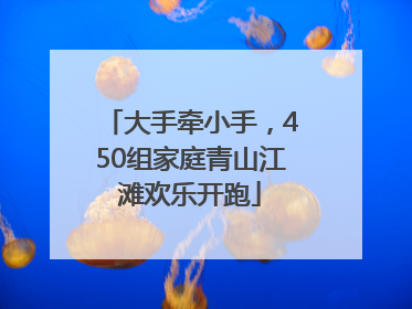 大手牵小手，450组家庭青山江滩欢乐开跑