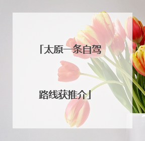 太原一条自驾路线获推介
