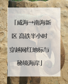 威海→南海新区 高铁半小时穿越网红地标与秘境海岸