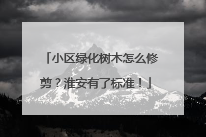 小区绿化树木怎么修剪？淮安有了标准！