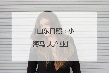 山东日照：小海马 大产业
