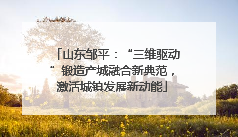 山东邹平：“三维驱动”锻造产城融合新典范，激活城镇发展新动能