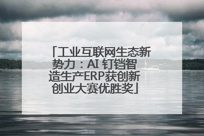 工业互联网生态新势力：AI 钉铛智造生产ERP获创新创业大赛优胜奖
