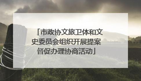 市政协文旅卫体和文史委员会组织开展提案督促办理协商活动
