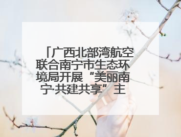 广西北部湾航空联合南宁市生态环境局开展“美丽南宁·共建共享”主题航班活动