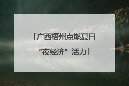 广西梧州点燃夏日“夜经济”活力