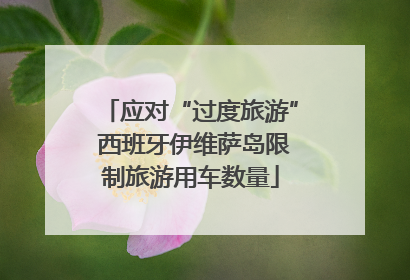 应对“过度旅游” 西班牙伊维萨岛限制旅游用车数量