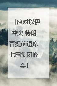 应对以伊冲突 特朗普提前退席七国集团峰会