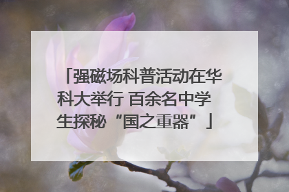 强磁场科普活动在华科大举行 百余名中学生探秘“国之重器”