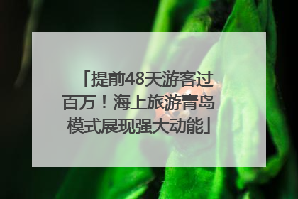 提前48天游客过百万！海上旅游青岛模式展现强大动能