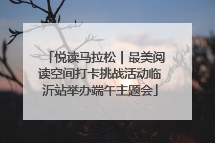 悦读马拉松｜最美阅读空间打卡挑战活动临沂站举办端午主题会