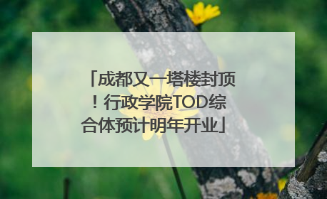 成都又一塔楼封顶！行政学院TOD综合体预计明年开业