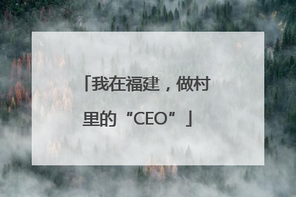 我在福建，做村里的“CEO”