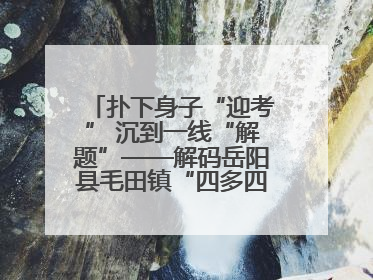 扑下身子“迎考” 沉到一线“解题”——解码岳阳县毛田镇“四多四好”工作法