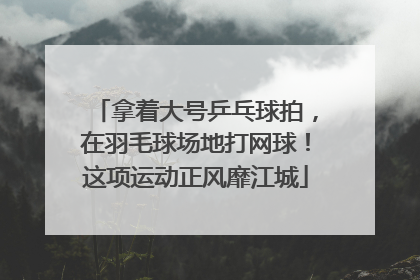 拿着大号乒乓球拍，在羽毛球场地打网球！这项运动正风靡江城