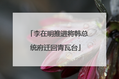 李在明推进将韩总统府迁回青瓦台
