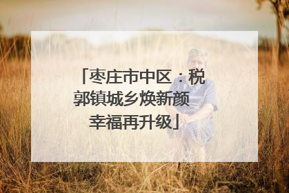 枣庄市中区：税郭镇城乡焕新颜 幸福再升级