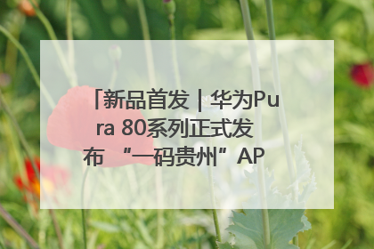 新品首发｜华为Pura 80系列正式发布 “一码贵州”APP抢先开售！