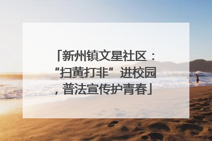 新州镇文星社区：“扫黄打非”进校园，普法宣传护青春