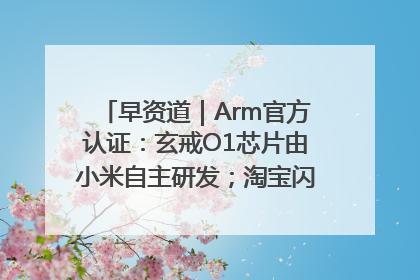 早资道｜Arm官方认证：玄戒O1芯片由小米自主研发；淘宝闪购联合饿了么日订单超4000万