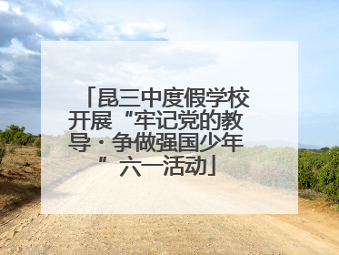 昆三中度假学校开展“牢记党的教导・争做强国少年”六一活动